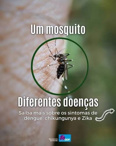 🦟 Dengue, Zika ou Chikungunya? Fique atento aos sinais e não ignore os  sintomas. Febre alta, dores no corpo, manchas na pele ou dores intensas nas  articulações podem indicar doenças transmitidas pelo