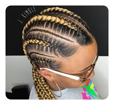 The image above is a perfect example of tightly knitted ghana braids that have been mixed and matched. 87 Gorgeous And Intricate Ghana Braids That You Will Love