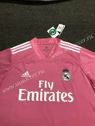 Real madrid third kit was initially scheduled to be released in july but due to coronavirus, it was pushed to a later date before it was unveiled on the kit is predominantly black along with a spring pink logo, the iconic real madrid club crest and stripes on the sides. 2020 2021 Real Madrid Away Pink Thailand Soccer Jersey Aaa 407 Real Madrid