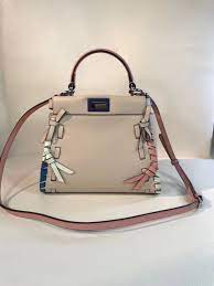 Authentic Quality Perfect 1 1 Mirror Replica Fendi Mini Peekaboo Bows Pink Leather Bag Fendi Mini Bags Bags Designer