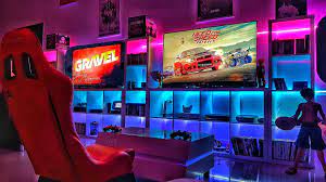 My Gaming Cave Man Cave Basement Rustic Man Cave Basement Video Game Rooms