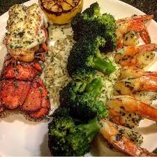 Season generously with salt and pepper to taste. Lobster Tail Broccoli Shrimp Lobster Dinner Seafood Dinner Steak And Lobster Dinner