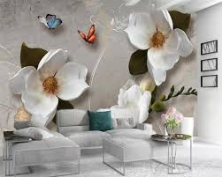 We hope you enjoy our growing collection of hd images. Home Decor 3d Wallpaper Simple White Flowers Butterfly Digital Printing Hd Decorative Beautiful Wallpaper Wallpapers Aliexpress