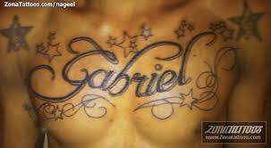 Typography / hand lettering / word art. Gabriel Name Tattoos Designs Zonatattoos