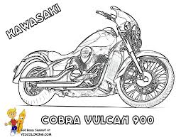 Strict military man on a classic motorcycle. Mighty Motorcycle Coloring Page 150 Free Honda Harley Hard Easy