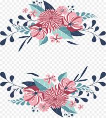 Line flower pattern on transparent background vector image, free portable network graphics (png) archive. Floral Pattern Background