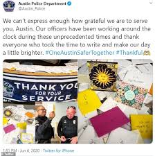 Plus free shipping on cards! Austin Police Department Caught Faking Thank You Cards To Themselves Amid Backlash Over Brutality Daily Mail Online