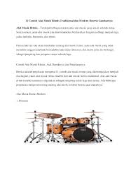 Contoh Alat Musik Ritmis Tradisional Indonesia