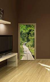 sticker decoratif chemin dans l herbe 83 cm x 204 cm leroy merlin