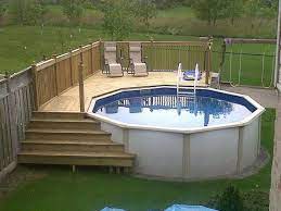This summer our girls wanted to add a deck to one side of the above ground pool. Pin On Pool Deck