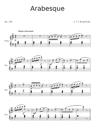 Erin can't wait to deliver on her ideal design plan: Arabesque Sheet Music For Piano Solo Musescore Com