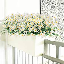 Now that the window box is up, the big question is what to plant in it. Outdoor Uv Resistant 6 Bundles Fake Foliage Greenery Faux Plants Shrubs Plastic Bushes For Window Box Hanging Planter Farmhouse Artificial Dried Flowers Aliexpress
