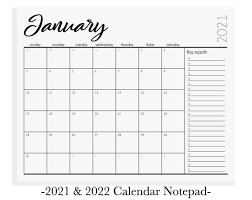 Print out your favorite february 2022 calendar template or you can even download all of them and create your own i recommend using a bit heavier paper when printing these so that the pretty pastel colors will print out nicely. 2021 Calendar Notepad 2021 2022 Desk Calendar Family Etsy