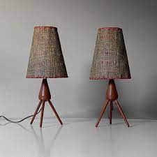Noted danish furniture designer finn juhl popularized the style. Danish Teak Tripod Table Lamps 50s Vintage Mid Century Etsy Lamp Tripod Table Lamp Mid Century Modern Lighting