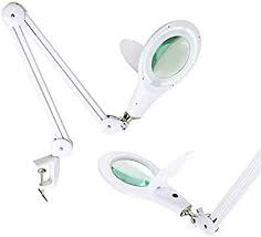 Brightech Lightview Pro Led Magnifying Glass Desk Lamp For Close Work Bright Magnifier Lighted Lens Glass Desk Lamps Magnifying Desk Lamp Magnifying Glass