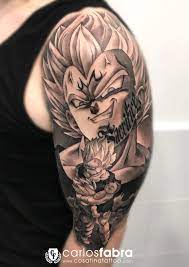 Majin Vegeta Tattoos #majinvegetatattoos #dragonballtattoo #majinvegeta # majin | Dragon ball tattoo, Dbz tattoo, Dragon tattoo shoulder