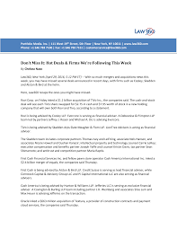 Don't Miss It: Hot Deals & Firms We're Following This Week