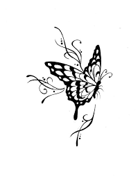 Black And White Simple Simple Floral Design Butterfly Clipart Kauniitaunia Butterflies Butterfly Tattoo Designs Butterfly Tattoos Images Butterfly Tattoo