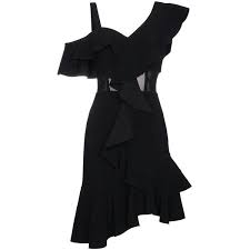 Proenza Schouler Silk Asymmetric Mini Dress With Ruffles 1 995 Liked On Polyvore Featuring Fashion Outfits Silk Cocktail Dress One Shoulder Cocktail Dress