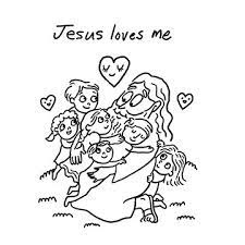 They will come together in one downloadable packet so you will get both for free. Jesus Loves Me Coloring Page Click For More Details Annie Poon