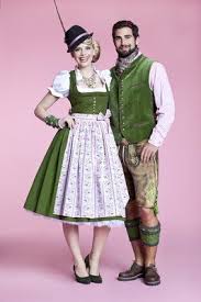 Heading To Oktoberfest Here S Some Inspiration On What To Wear Dirndl Lederhosen Green Couple Ma Oktoberfest Outfit Traditional Outfits European Costumes