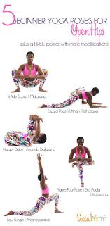 5 Beginner Yoga Poses For Open Hips And A Free Poster Social Hermit Easy Yoga Workouts Yoga For Beginners Yoga Poses For Beginners