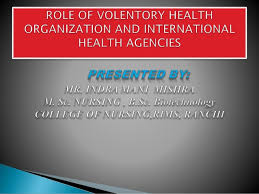 Role Of Voluntary Health Organization And International