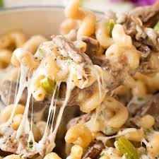 A cheesesteak, also known as a philadelphia. One Pot Philly Cheesesteak Pasta The Chunky Chef