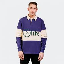 Boys cotton wide striped long sleeve polo rugby shirt. Clothing Alife Rugby Shirt Navy Alifw20 11 Sales Shop Online Distance Eu