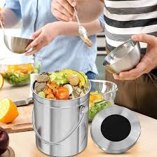 Affordable, 12pcs round filters fit most indoor home bins, enough to use for a long period. Kitchen 1 3 Gallon Stainless Steel Compost Bin With Lid Includes 1 Spare Charcoal Filter China Compost Bin And Compost Pail Price Made In China Com