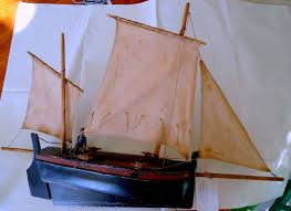 Bateau Berckois Du Catalogue Deffain De 1936 Reproduction D Un Voilier De Peche De Berck Coque Creuse Voilure Pliante Toile H Voilier Peinture Noire Bateau