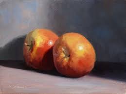 2 Pommes Fuji Pomme Fuji Peinture Pomme