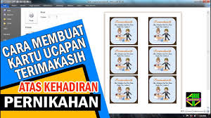 Kartu ucapan tedak siten kata kata mutiara mp3 & mp4. Cara Membuat Kartu Ucapan Terimakasih Pernikahan Word Youtube
