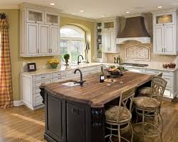 Love The Sink In The Block Traditional Kitchen Butcher Block Design Pictures Remo Antique White Kitchen Antique White Kitchen Cabinets Butcher Block Kitchen