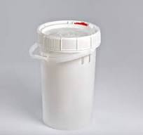 6.5 Gallon Screw Top Round Plastic Buckets w/ Plastic Handle & Lid | 6 Pack