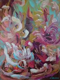 Red white and purple flowers. Tropical Flowers Abstract Floral Garden Textured Painting 810 67 Red White Ochre Violet Purple Pink Painting By Sveta Osborne Saatchi Art