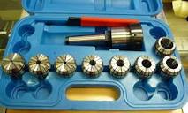 Collet chuck MK3 x ER40 with a set of 8 collets, nut T2