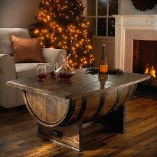 Handmade Oak Whiskey Barrel Coffee Table Barrel Coffee Table Barrel Table Wine Barrel Furniture