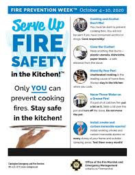 Occupational health and safety act. Clarington Emergency And Fire Services Ar Twitter It S Fire Prevention Week From October 4 To 10 2020 This Year S Theme Is Serve Up Fire Safety In The Kitchen Cooking Fires Continue To