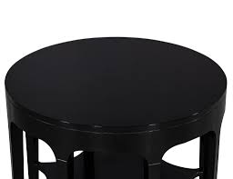 A rustic side table will have farmhouse charm with a distressed look and subdued design, adding a warm sense of comfort. Round Black Modern Star Carved 2 Tier Side Table Carrocel Fine Furniture