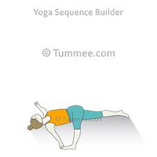 The opposite leg is stretched straight out on. Revolved Reclined Big Toe Pose Yoga Parivrtta Supta Padangusthasana Yoga Sequences Benefits Variations And Sanskrit Pronunciation Tummee Com