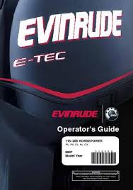 2007 Evinrude E Tec 115 200hp Operator Guide 215770e