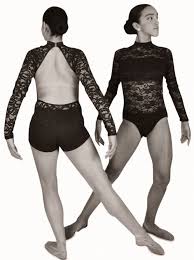 Black And White Tights Dance Costume Open Back Lace Leotard Black Sapphire Design Dance Competition Costumes Lace Leotard Contemporary Dance Costumes