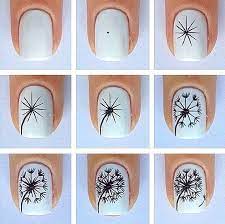 Dandelion Nail Art Dandelion Nail Art Nail Art Diy Metallic Nail Art