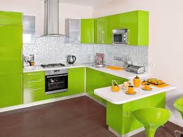 Picture Of Small Green Kitchen Theme With Lime Green Bar Stools Country Kitchen Designs Kitchen Cabinets Color Combination Modern Kitchen Interiors