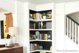 Measure the length of the walls. Build Your Own Corner Bookshelves