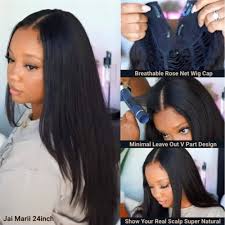 Amazon.com : Nadula Rose Net V Part Body Wave Wig Human Hair Upgraded U  Part Wig with Small Lace No Leave Out No Gel Throw On And Go Beginner  Friendly,New Breezy Open