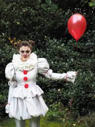 The pennywise clown in the movie is a man, but you can create your own woman's version of the iconic character. Pin On Halloween X Brit Co