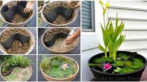 Some, such as inverted pots, serve as planting ledges for potted water plants. How To Diy Mini Garden Pond In A Container