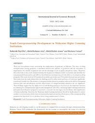 Following 2069, the population will begin to steadily decline. Pdf Youth Entrepreneurship Development In Malaysian Higher Learning Institutions